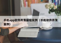 手机app软件开发编程实例（手机软件开发案例）