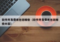 软件开发费用包括哪些（软件开发费用包括哪些内容）