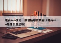 电商seo优化一般包括哪些内容（电商seo是什么意思啊）