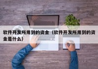 软件开发所用到的资金（软件开发所用到的资金是什么）