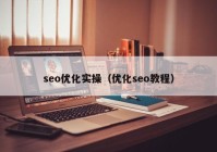 seo优化实操（优化seo教程）