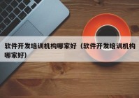 软件开发培训机构哪家好（软件开发培训机构哪家好）