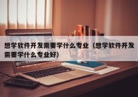 想学软件开发需要学什么专业（想学软件开发需要学什么专业好）