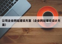 公司企业网站建设方案（企业网站建设设计方案）